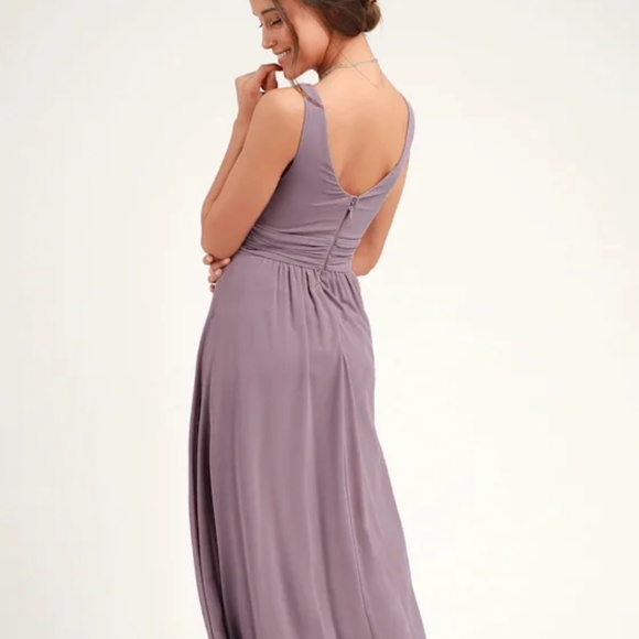 Lulus Dress Taupe - leading role maxi dress - Picture 2 of 5